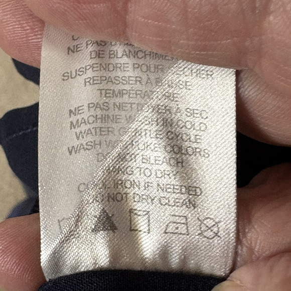 Jasmine & Juliana Maxi Dress Size 2 Slip Style Navy Floral Side Slit Lined - Picture 9 of 9